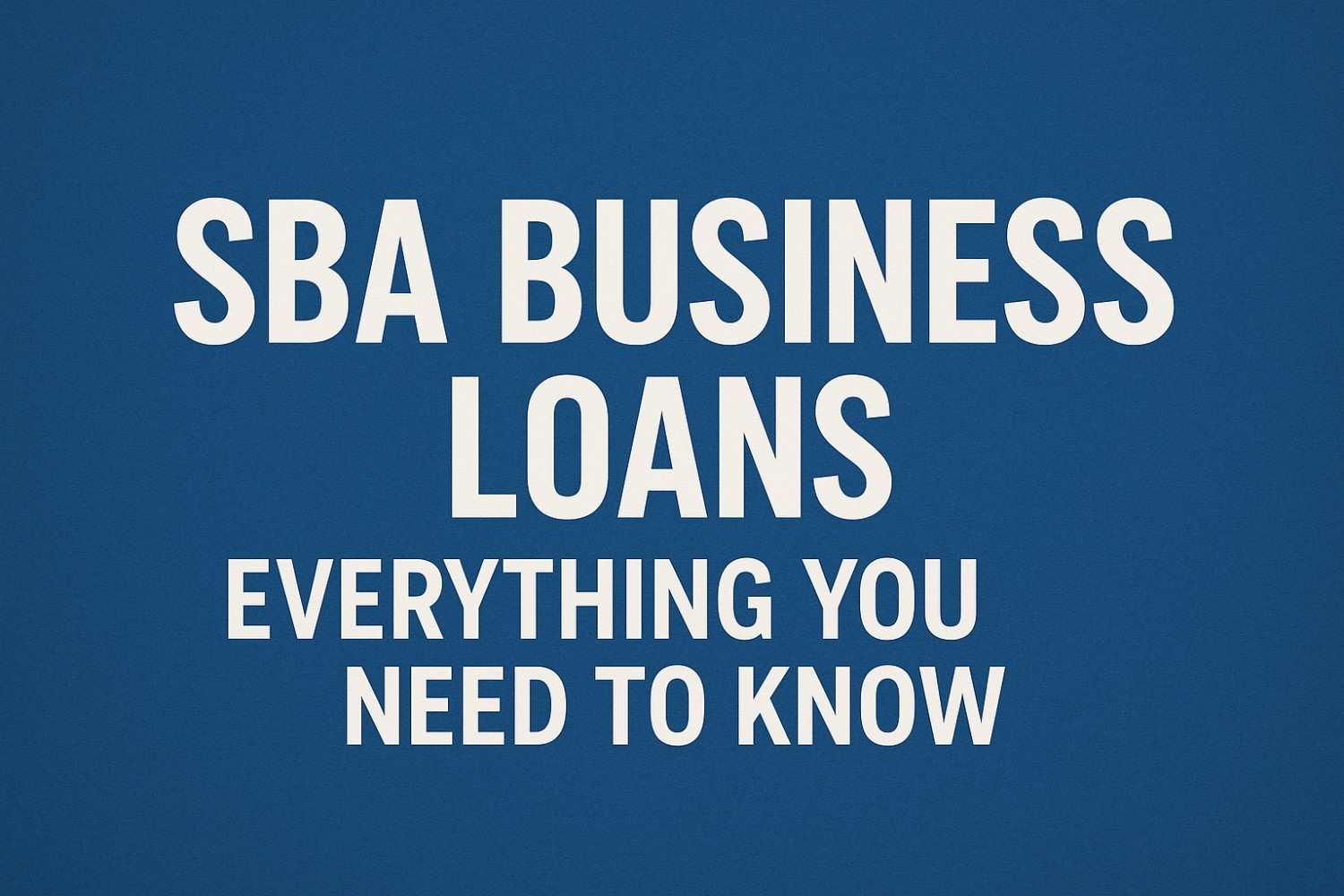 SBA Business Loans