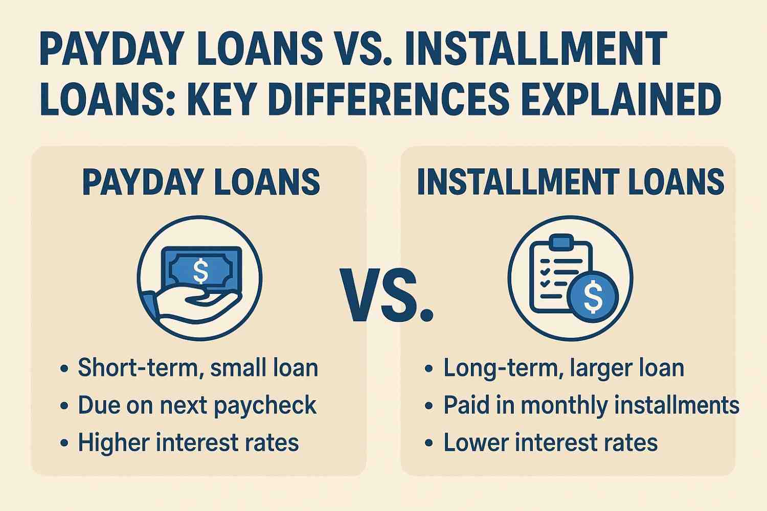 Payday Loans vs. Installment Loans